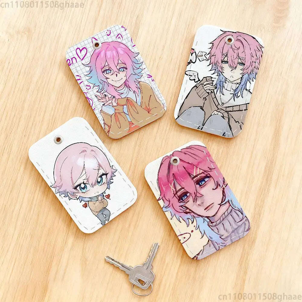 mah-test04:14 days with you ren Keychain Card Holder, Badge Credit Card Holder, Student ID Card Holder