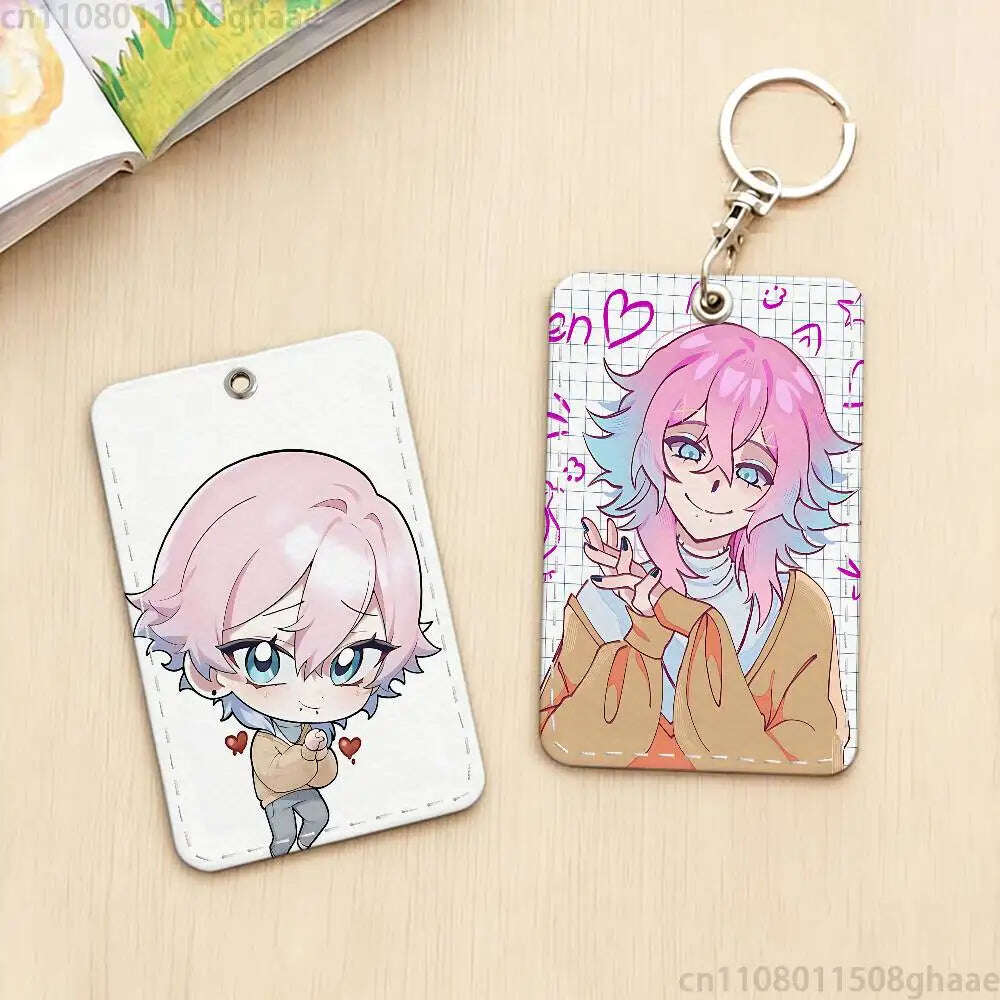 mah-test04:14 days with you ren Keychain Card Holder, Badge Credit Card Holder, Student ID Card Holder