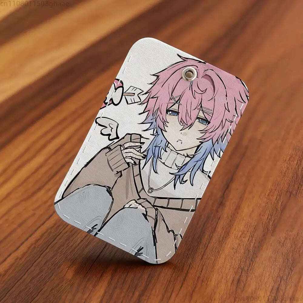mah-test04:14 days with you ren Keychain Card Holder, Badge Credit Card Holder, Student ID Card Holder