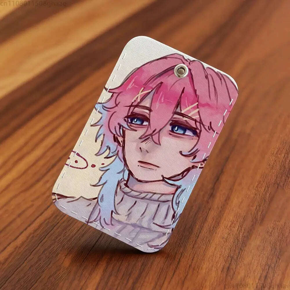 mah-test04:14 days with you ren Keychain Card Holder, Badge Credit Card Holder, Student ID Card Holder