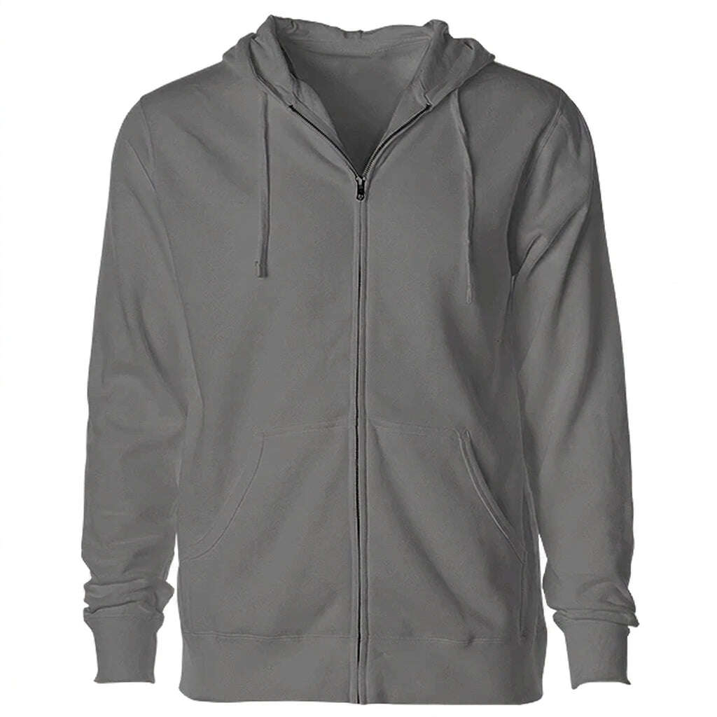 mah-test04:Classic Essential Full-Zip Hoodie - Grey