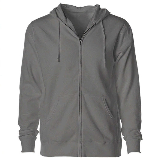mah-test04:Classic Essential Full-Zip Hoodie - Grey