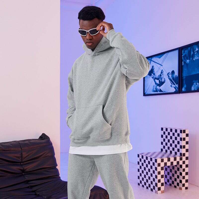 mah-test04:Record Store 01 Heavyweight Oversized Hoodie – Khaki