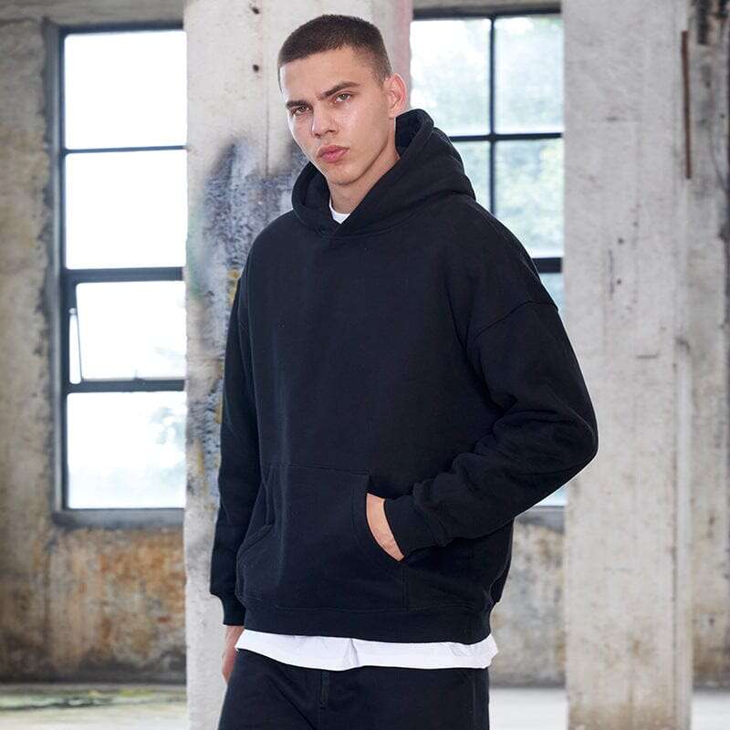 mah-test04:Record Store 01 Heavyweight Oversized Hoodie – Khaki