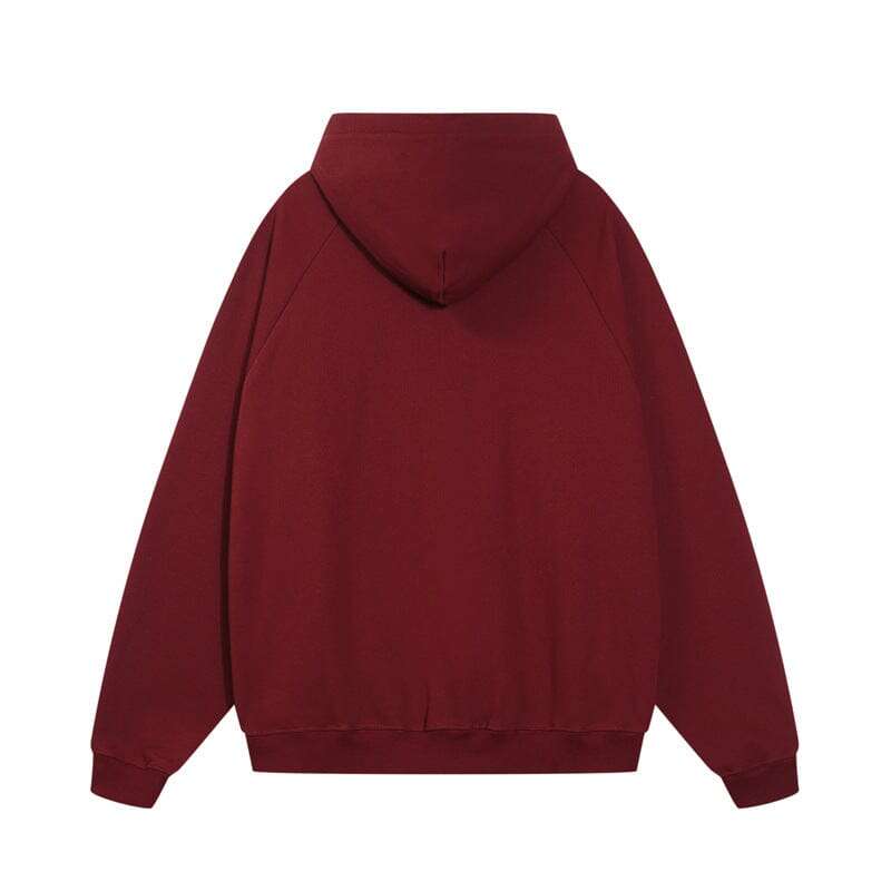 mah-test04:Street niche design striped letter print loose hooded sweatshirt