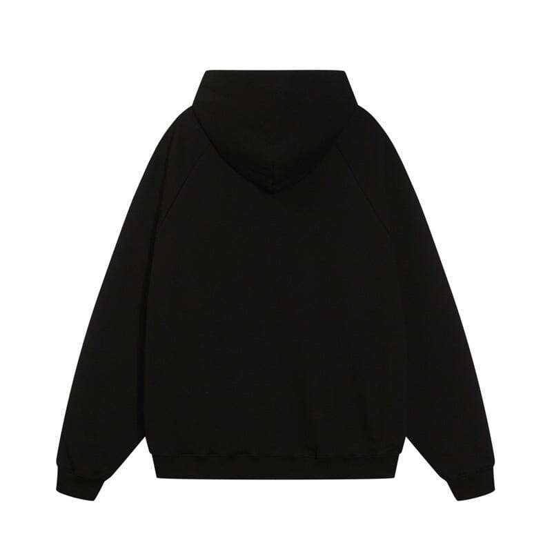 mah-test04:Street niche design striped letter print loose hooded sweatshirt