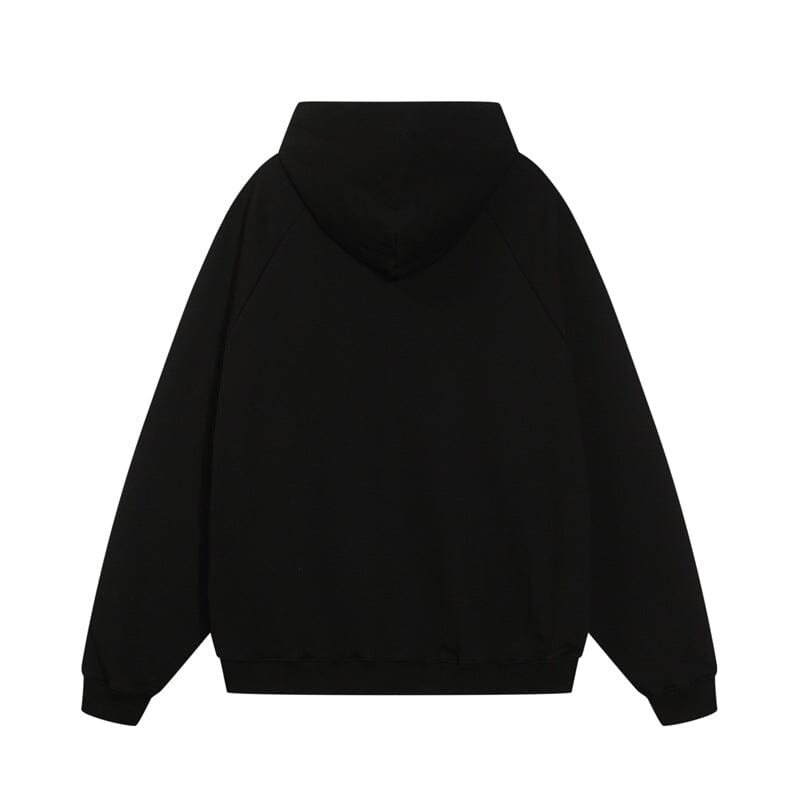 Street niche design striped letter print loose hooded sweatshirt Hoodie Record Store 01 